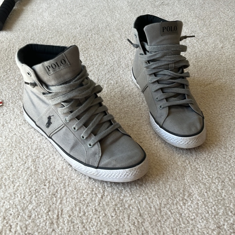 Polo Ralph Lauren High Tope Size 9 GREY MENS